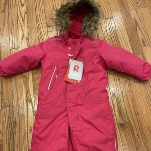 NWT Reima Toddler Snowsuit; Size 3T (European 98) Gotland Pink Waterproof